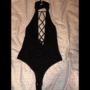 EXPRESS sexy black bodysuit